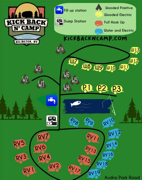 Kbnc Campground Map 2021 Kick Back N Camp • Belington Wv