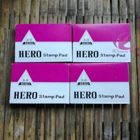 Stamp Pad Hero Besar E1460 Violet Bantalan Stempel Hero Besar Bak