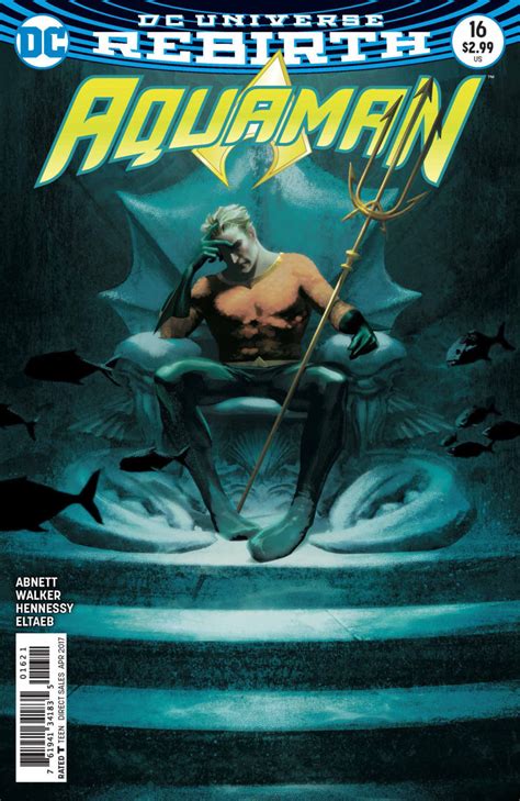 Aquaman 2016 16 Vf Nm Joshua Middleton Dc Universe Rebirth
