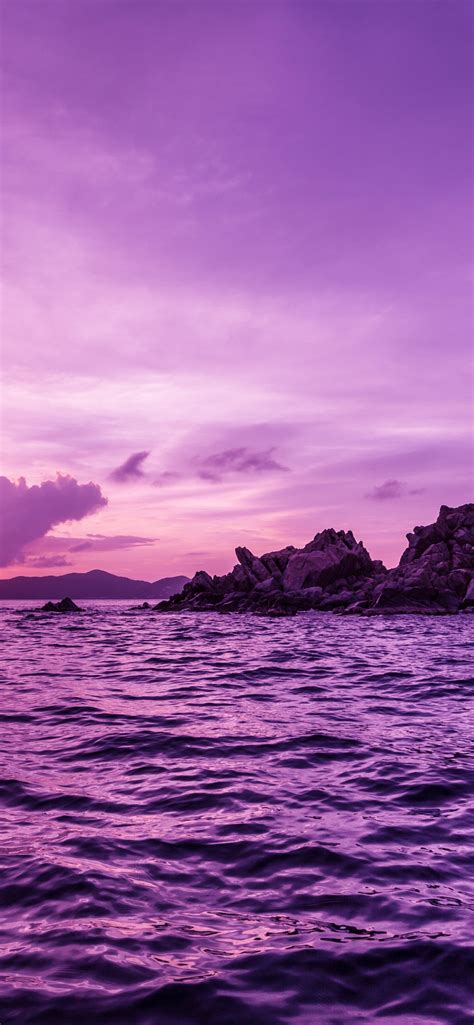 British Virgin Islands 4k Wallpaper Purple Sky Body Of Water Waves