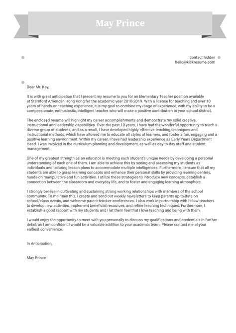 International studies program at leiden university, i worked in a. Cover Letter Examples by Real People: Teacher Cover Letter ...