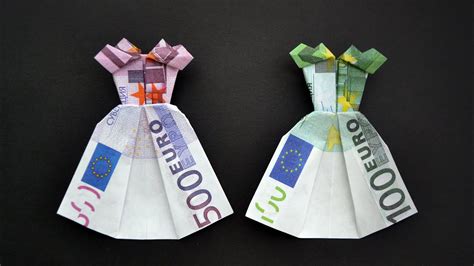 Schön Origami Kleider Euro Geldschein Geld Falten Money Origami Dress