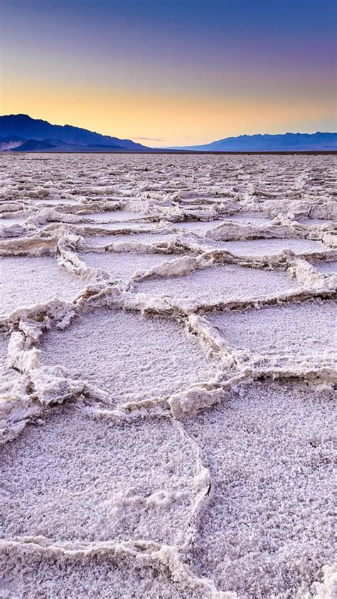 A Unique Salt Flat Landscape Badwater Basin At Death Valley National