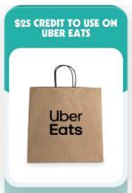 $25 Uber Eats Food Delivery Credit - McDonald's Monopoly New Zealand