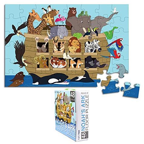 48 Piece Jumbo Floor Puzzles For Kids Age 3 6 Noahs Ark Animal Giant