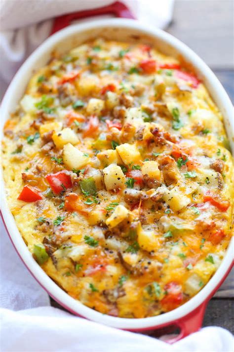 Fry over a low heat until the onion is soft and beginning to turn golden brown. Potato and Sausage Breakfast Casserole | FaveSouthernRecipes.com