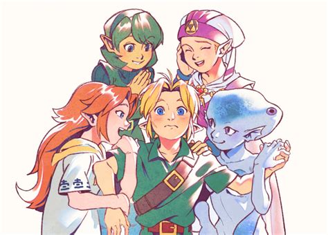 Uzucake Kokiri Link Malon Princess Ruto Princess Zelda Saria Zelda Babe Link Babe