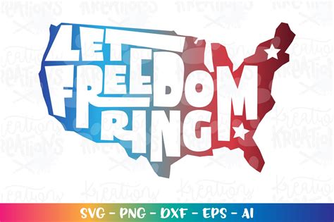 Let Freedom Ring Svg Usa America Merica Hand Drawn Map Decal Etsy
