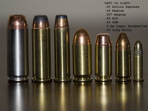 Pistol Cartridges 50 Action Express 44 Regington Magnum 357