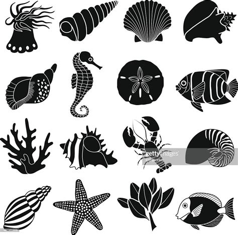 Sea Creatures Icons Vector Art | Getty Images