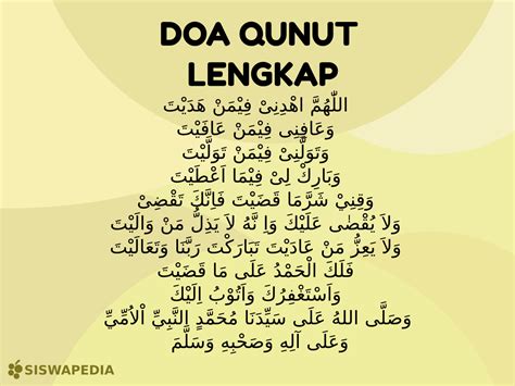 Doa Qunut Lengkap Vrogue Co