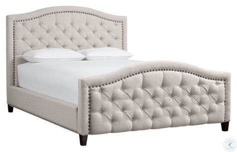 This stunning upholstered platform bed will transform your bedroom. Dune Beige Tufted Camelback Cal King Upholstered Platform ...