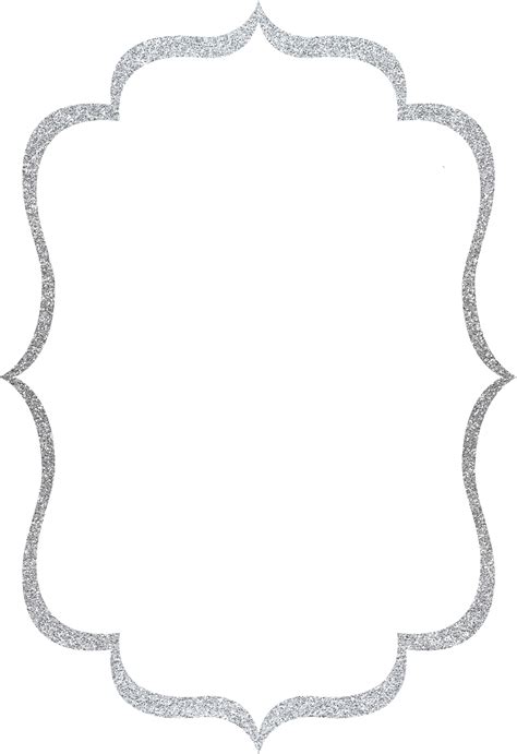 Download Silver Glitter Border Png Clipartkey