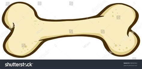 Cartoon Dog Bone Vector Illustration Stock Vector 98500364
