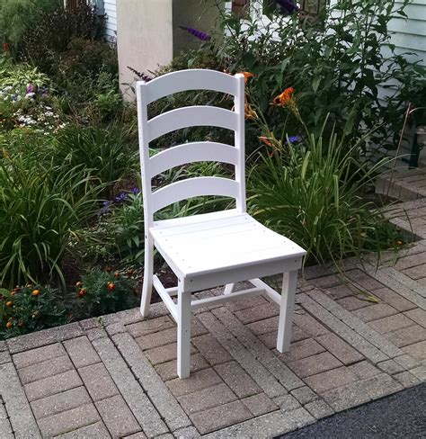 Free shipping on orders over $35. Poly Ladder Back Outdoor Dining Chair from DutchCrafters Amish