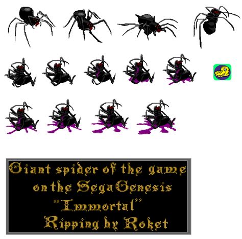 Genesis 32x Scd Immortal Giant Spider The Spriters Resource