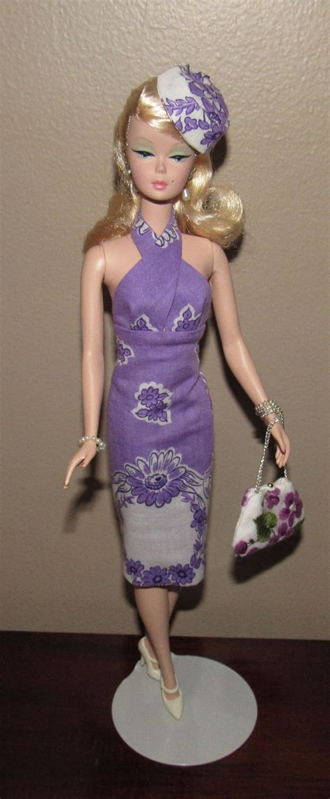 Stunning Silkstone Barbie In Ooak Lilac Outfit Etsy In 2020 Floral
