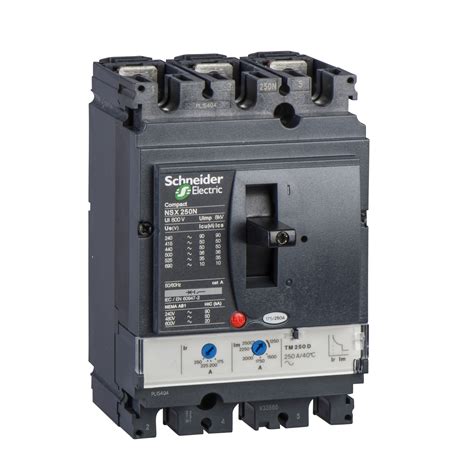 This breaker is compatible with homeline load centers and csed devices. Schneider Circuit Breakers (3 Pole) NSX250F TM-D (200,250 ...