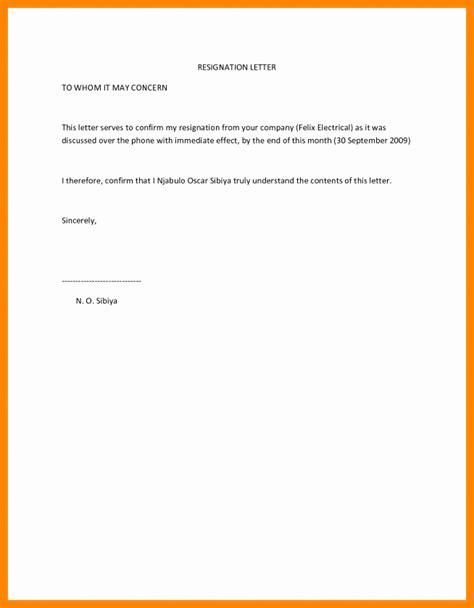 40 Resignation Letter Effective Immediately Desalas Template