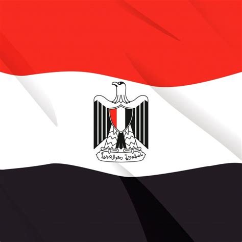 Elegant Egyptian Flag With Flat Design Free Vector Egyptian Flag