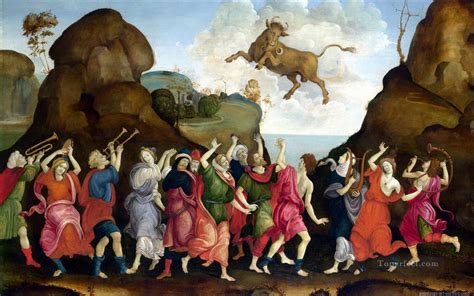 Lippi Filippino The Worship Of The Egyptian Bull God Apis Painting In