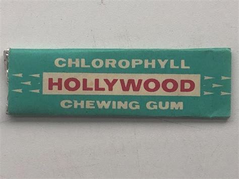 Stará Nerozbalená Plátková žvýkačka Chlorophyll Hollywood Chewing Gum