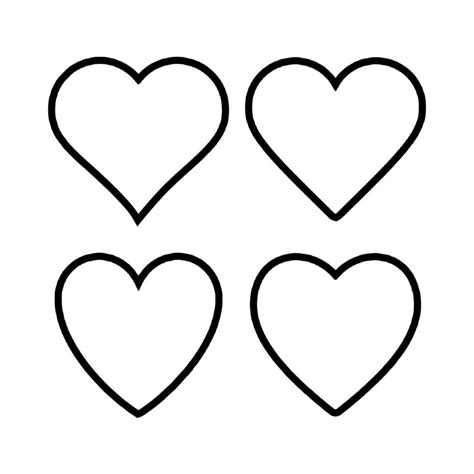 Outline Heart Icons Set Vector 3310594 Vector Art At Vecteezy