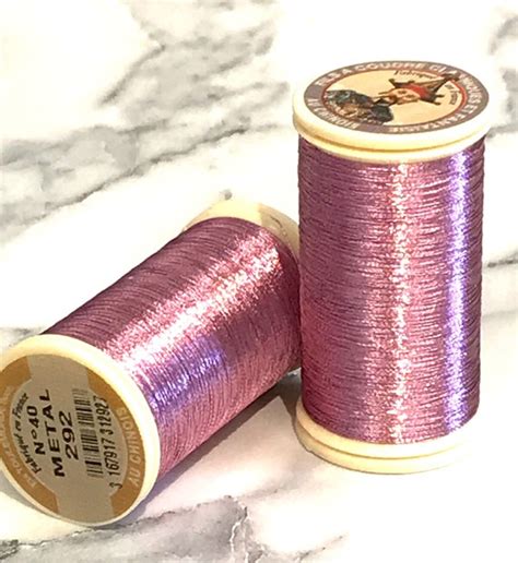 Sajou No 292 Pink Metallic Thread Fil Au Chinois Etsy