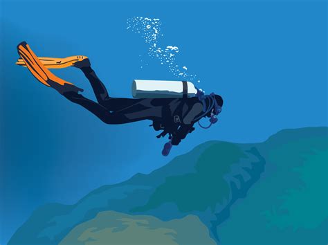Scuba Diving On Illustration Graphic Vector 2026958 Vector Art At Vecteezy
