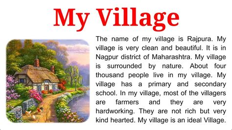 10 Lines On My Village In English Essay On My Village My Village