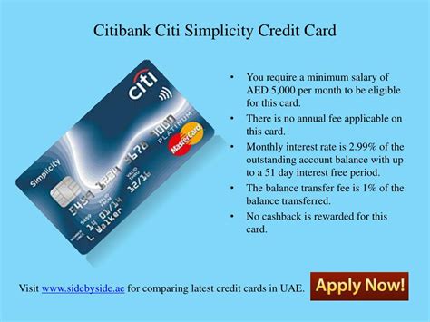 PPT - Sidebyside - Compare, Apply Citibank Credit Cards Online in Dubai