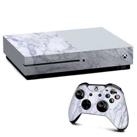 Xbox One S Console Skins Decal Wrap Only Grey White Standard Marble Ebay