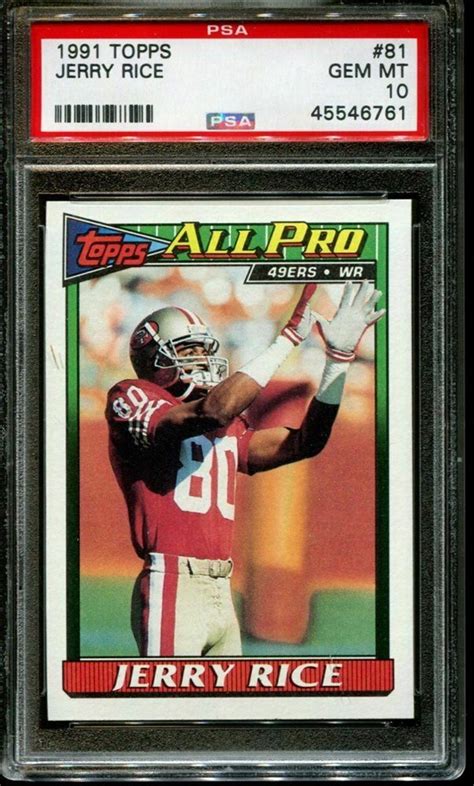 Let us know in the comments if you have any other favorites. Auction Prices Realized Football Cards 1991 Topps Jerry Rice