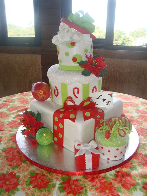 Christmas Wedding Cake — Whimsical Topsy Turvy Cakes Christmas