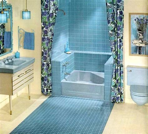 60 Vintage 60s Bathrooms Retro Home Decorating Ideas Blue Bathroom