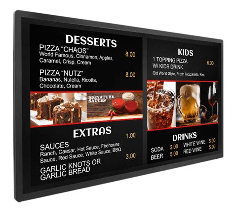 Digital Signage Menu Board Template