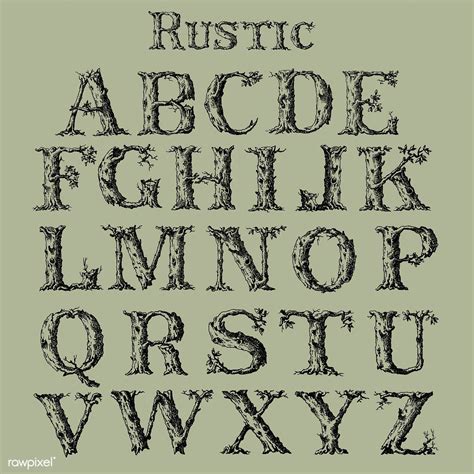 Rustic Calligraphy Fonts From Draughtsmans Alphabets By Hermann Esser