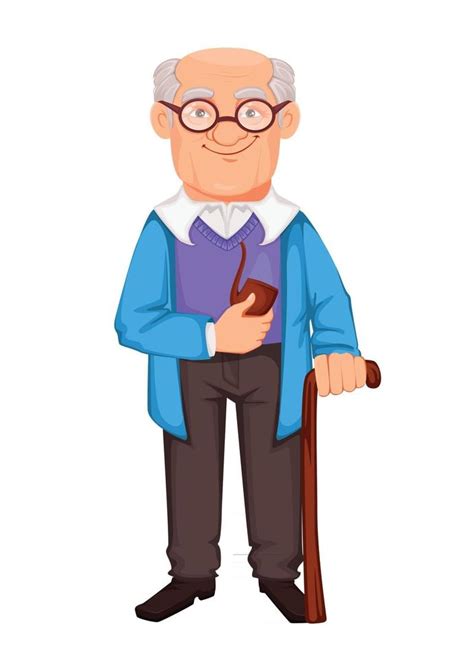 Happy Grandparents Day Cheerful Grandfather Vector Art At Vecteezy