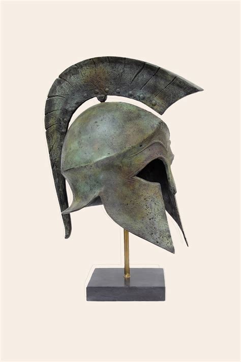 Spartan Corinthian Helmet Real Size Solid Bronze Greek Helmet Etsy