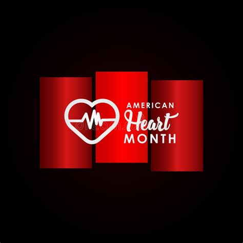 American Heart Month For Celebrate Moment Background Stock Vector