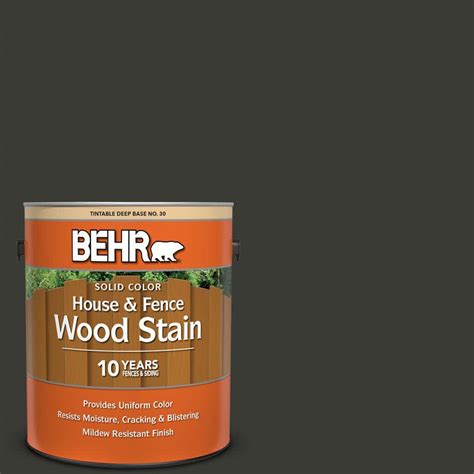Behr 1 Gal Ecc 10 2 Jet Black Solid Color House And Fence Exterior