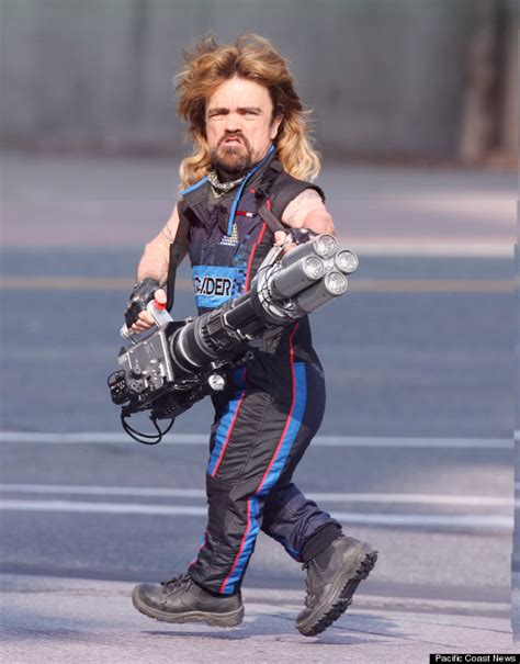 Peter Dinklage With A Mullet And Laser Cannon On The Set Of Pixels Is