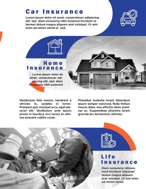 Insurance Brochure Template Blucactus Dallas Houston