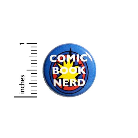 Cool Comic Book Nerd Button Badge Jacket Backpack Pin Geeky