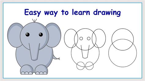 Learn How To Draw Elephant In A Simple Way Youtube