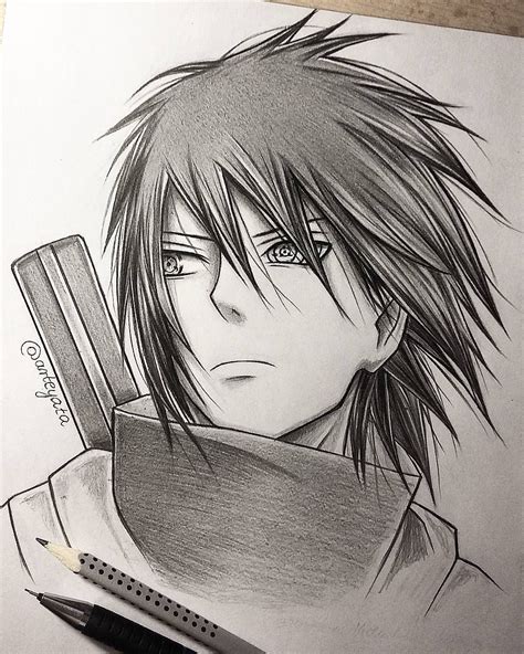Sketsa Gambar Anime Sasuke Drawings Imagesee