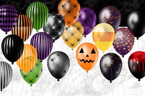 Halloween Balloons Clipart 864793 Patterns Design Bundles