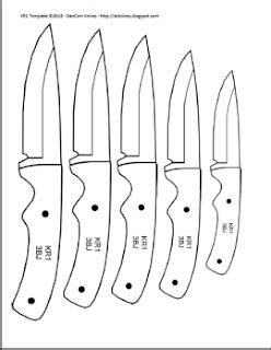 Printable knife templates | homemade knife template. DIY Knifemaker's Info Center: Knife Patterns