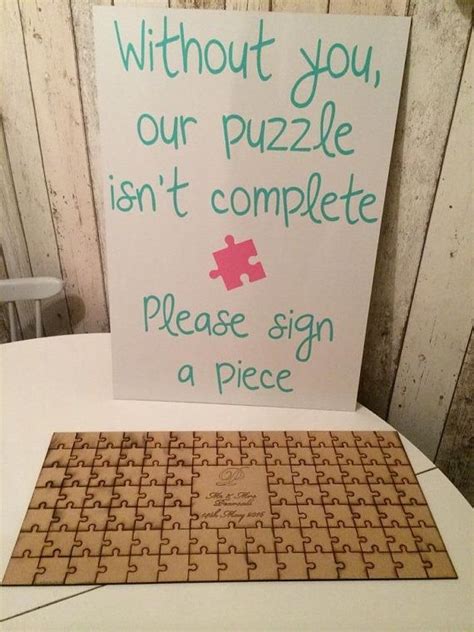 Personalised Wooden Jigsaw Puzzle Guest Book By
