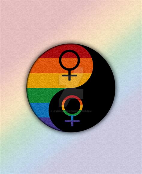 lesbian pride yin and yang by lovemystarfire on deviantart